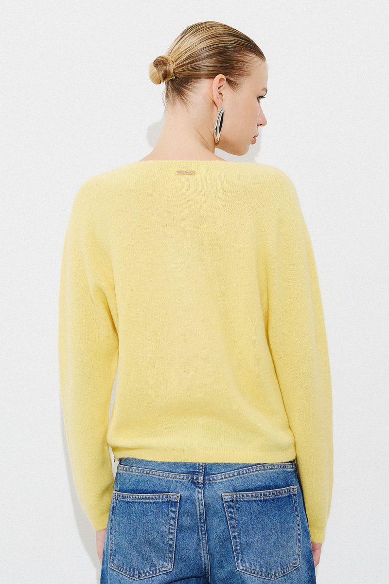 Alpaca Cardigan Efimeron - Light Yellow