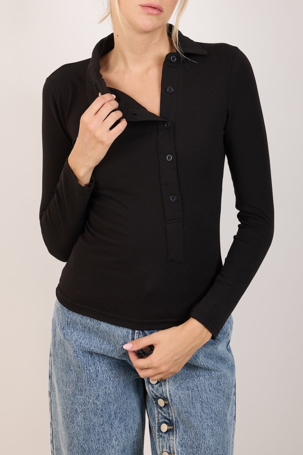 Abby Salt & Pepper Jeans - Black