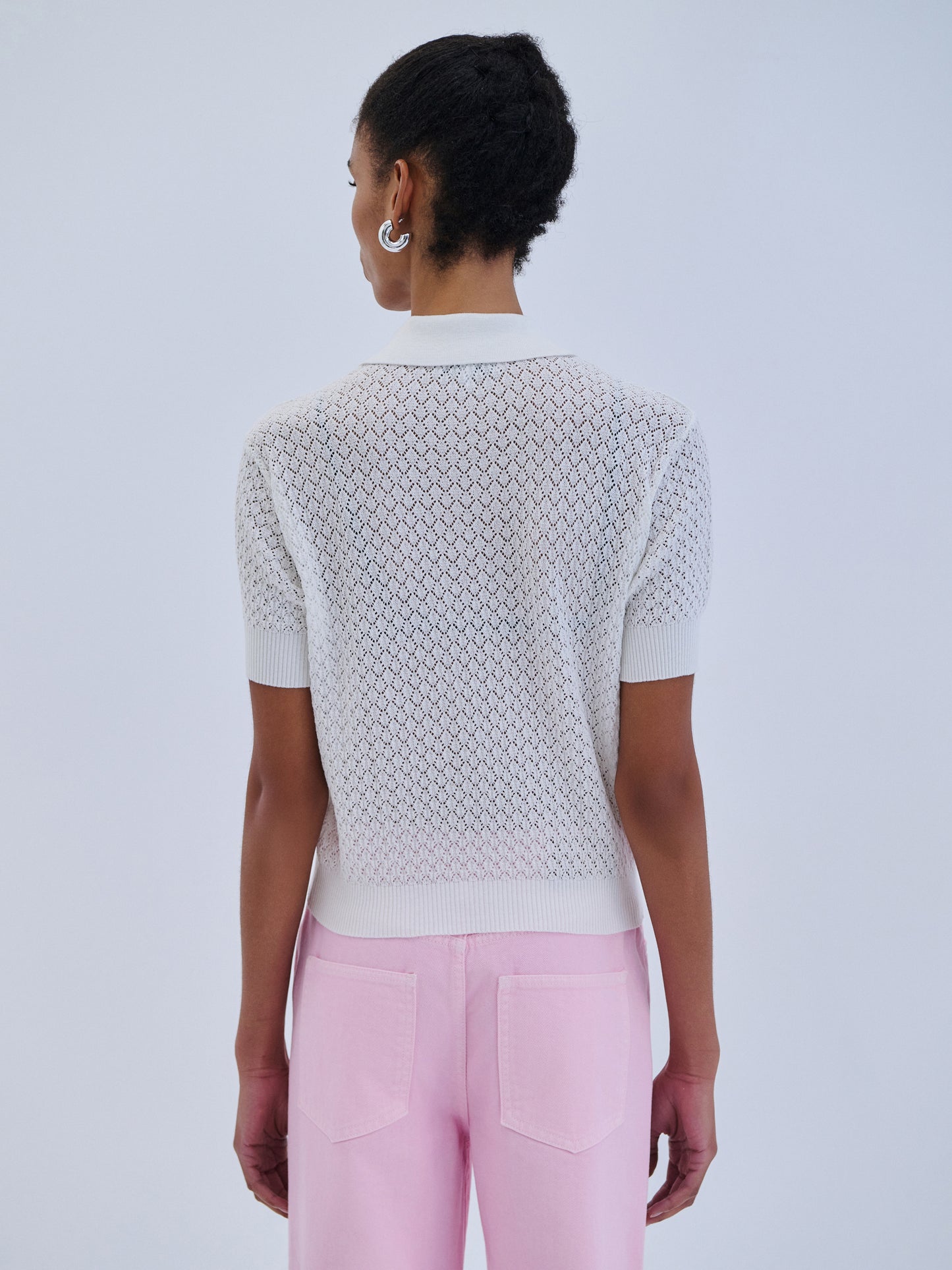 Blouse Polo Logo - White (Pre order)