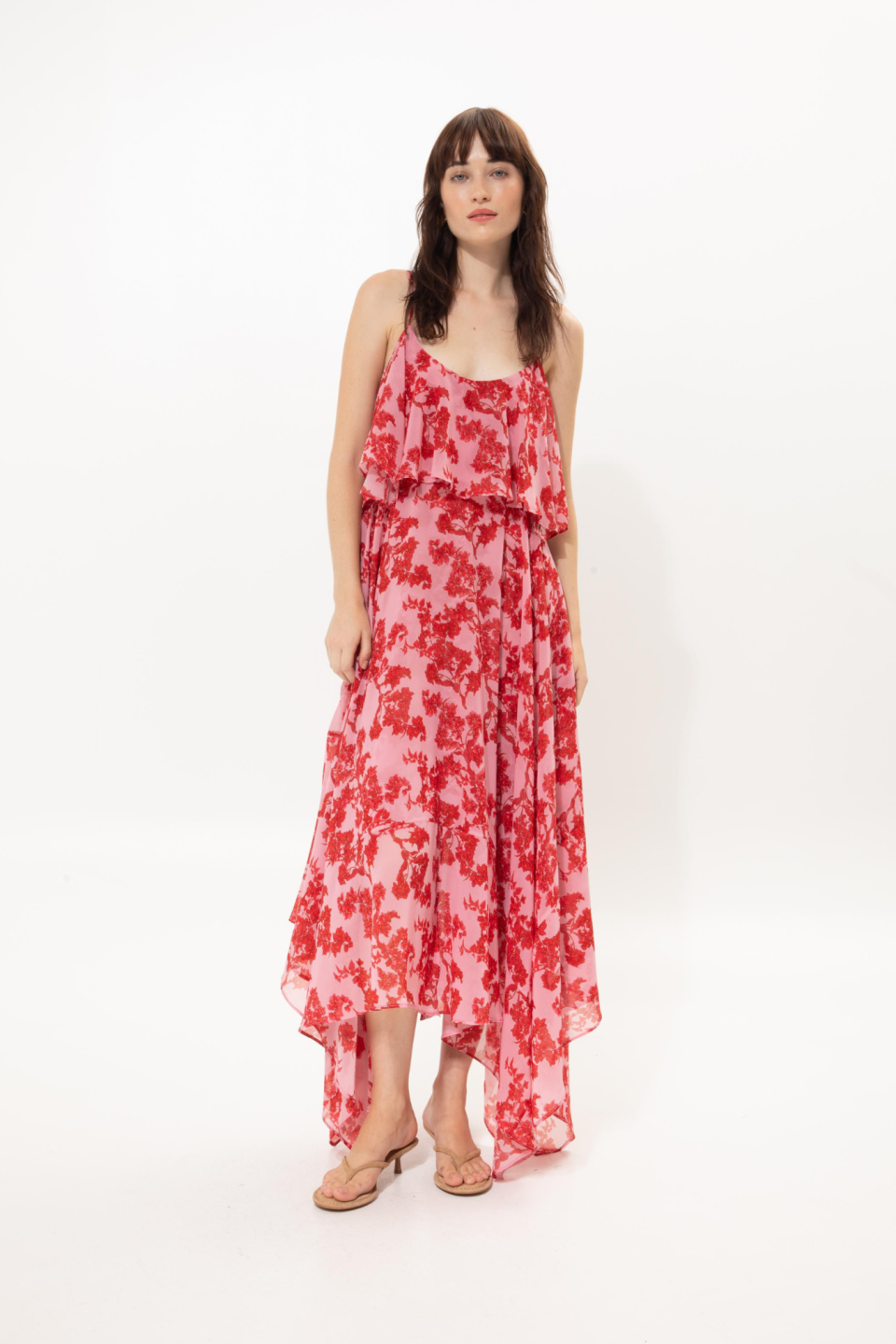 VK Bougainvillea Asymmetrical Dress