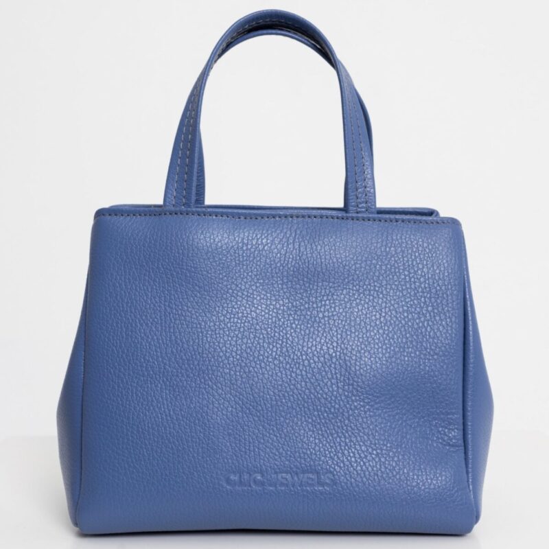 Grace Mini Tote - federal blue dolaro genuine leather