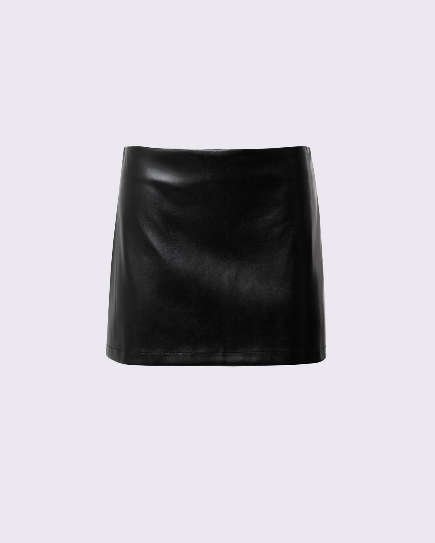 Black Faux Leather Mini skirt