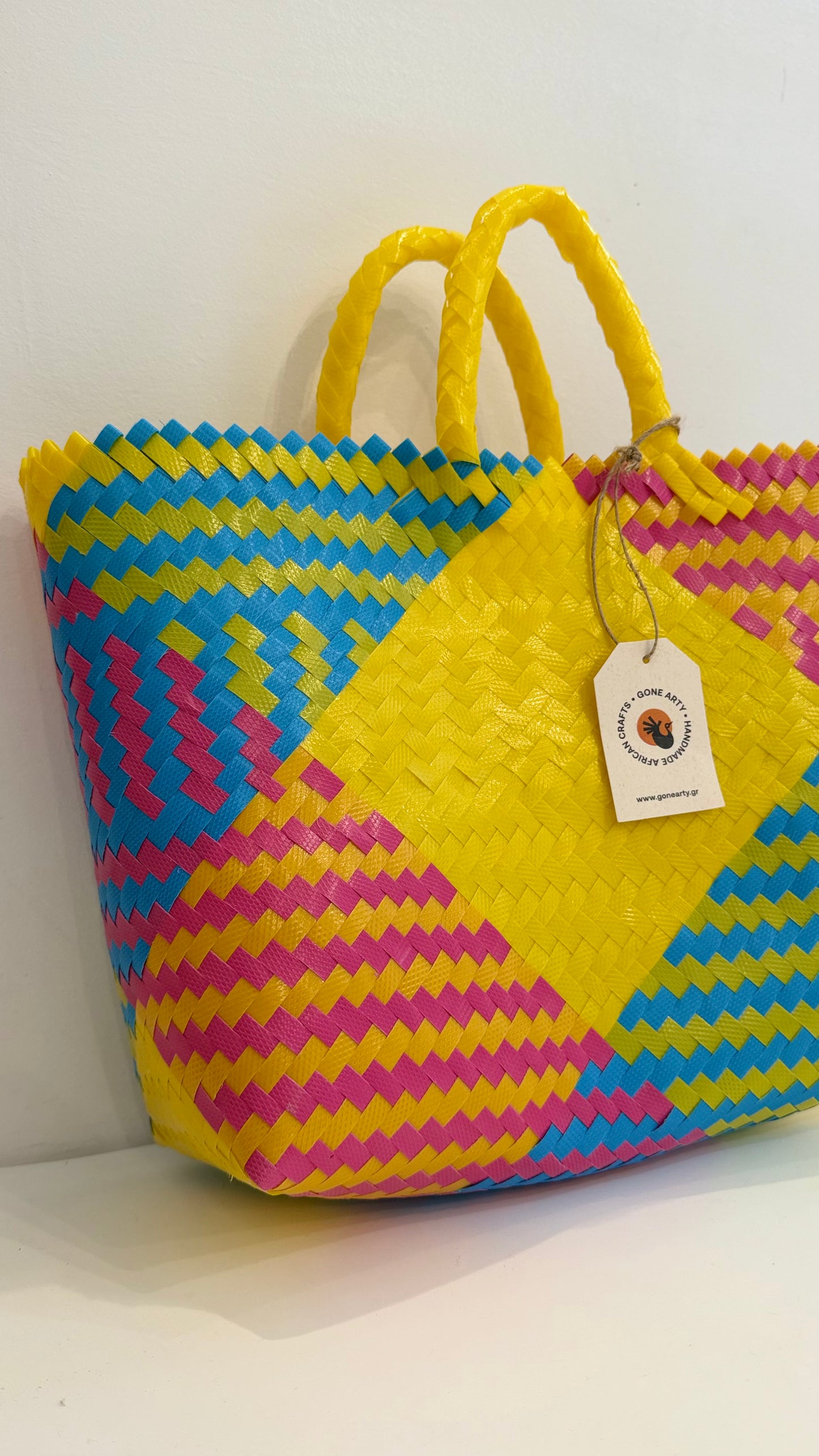 Madagascar Shopper Bag Purple - Yellow