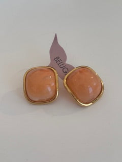 #Ourania Cube Earrings - Orange