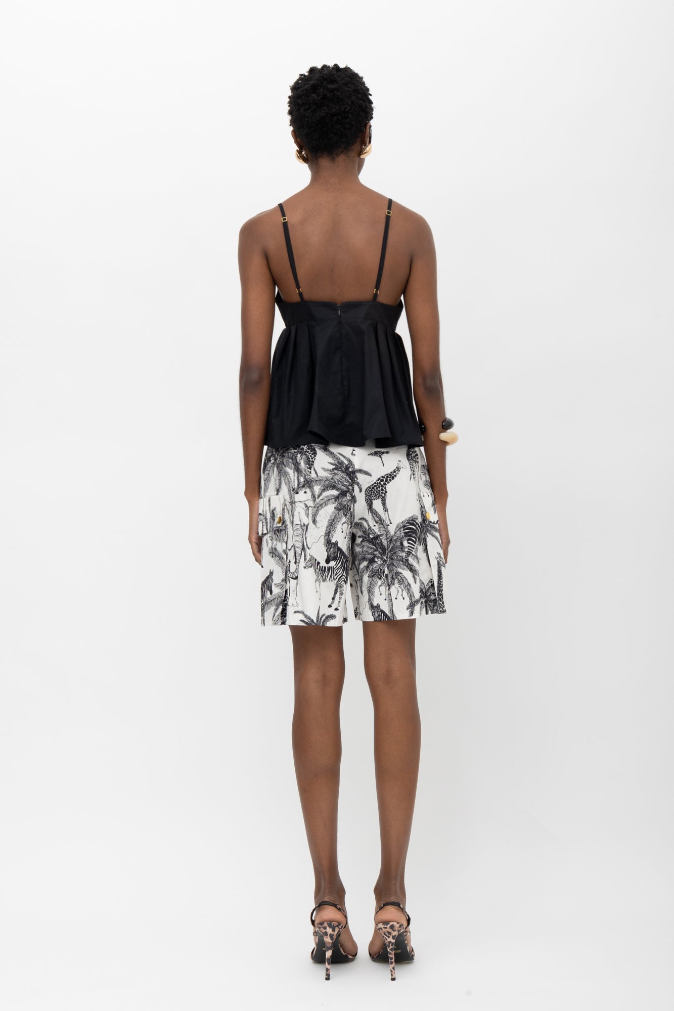Imara B/W print Shorts