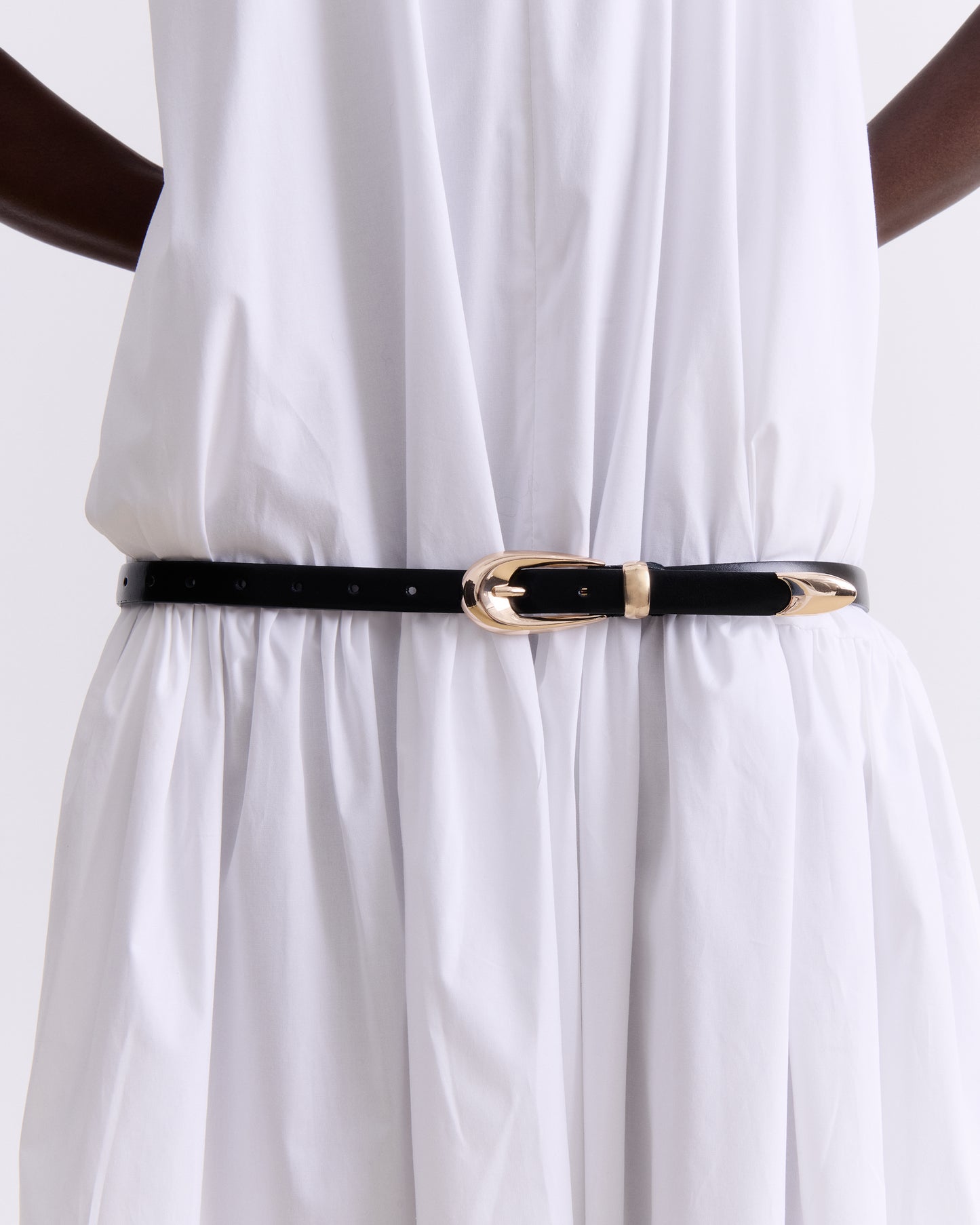 White Cotton Midi Dress