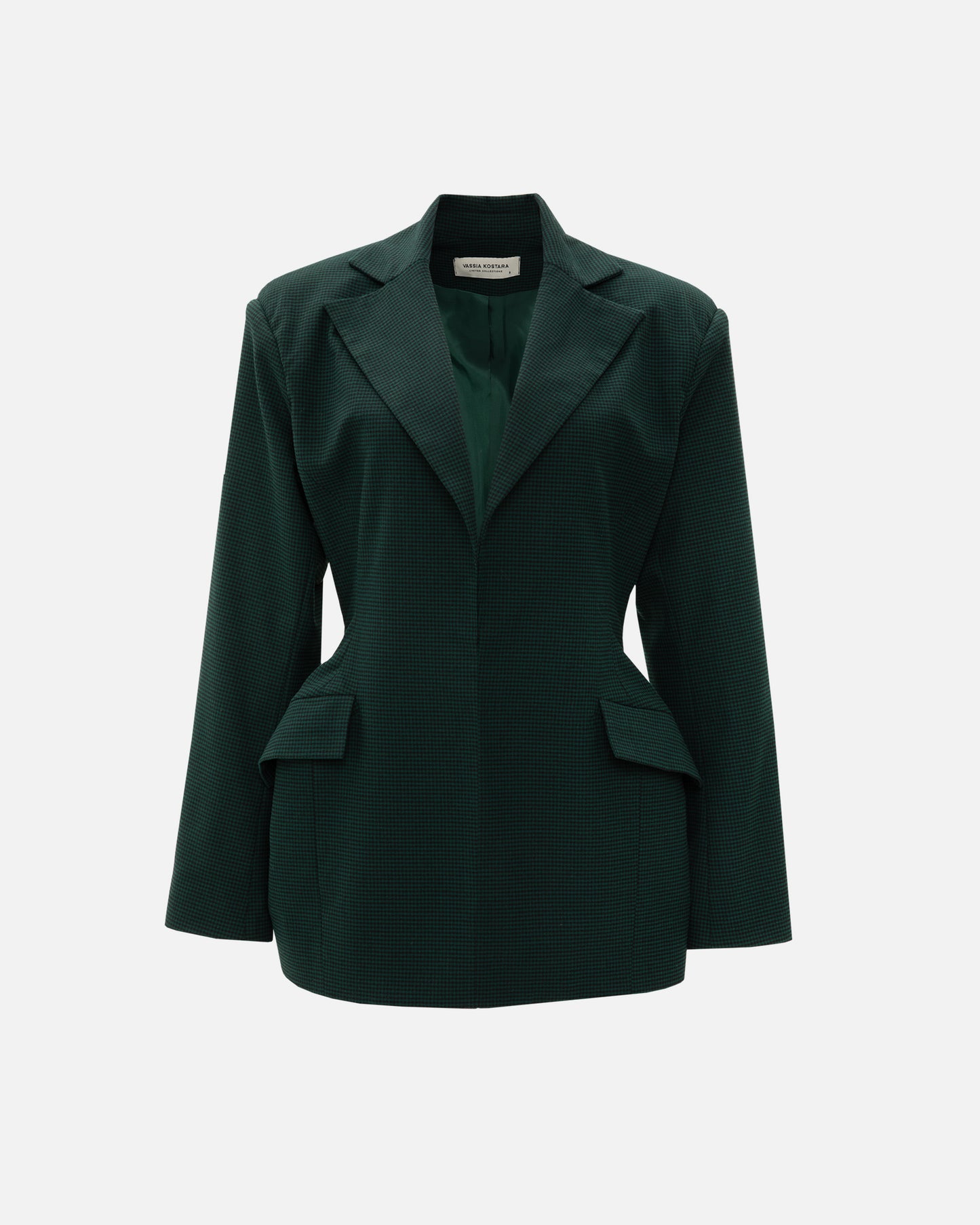 VK Pine Green Chequered Blazer