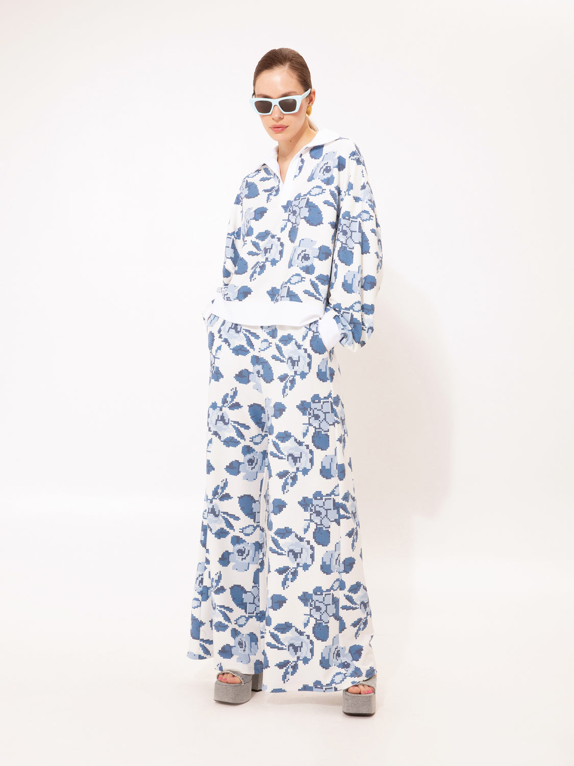 Sweeatpants Printed Blue Kentima