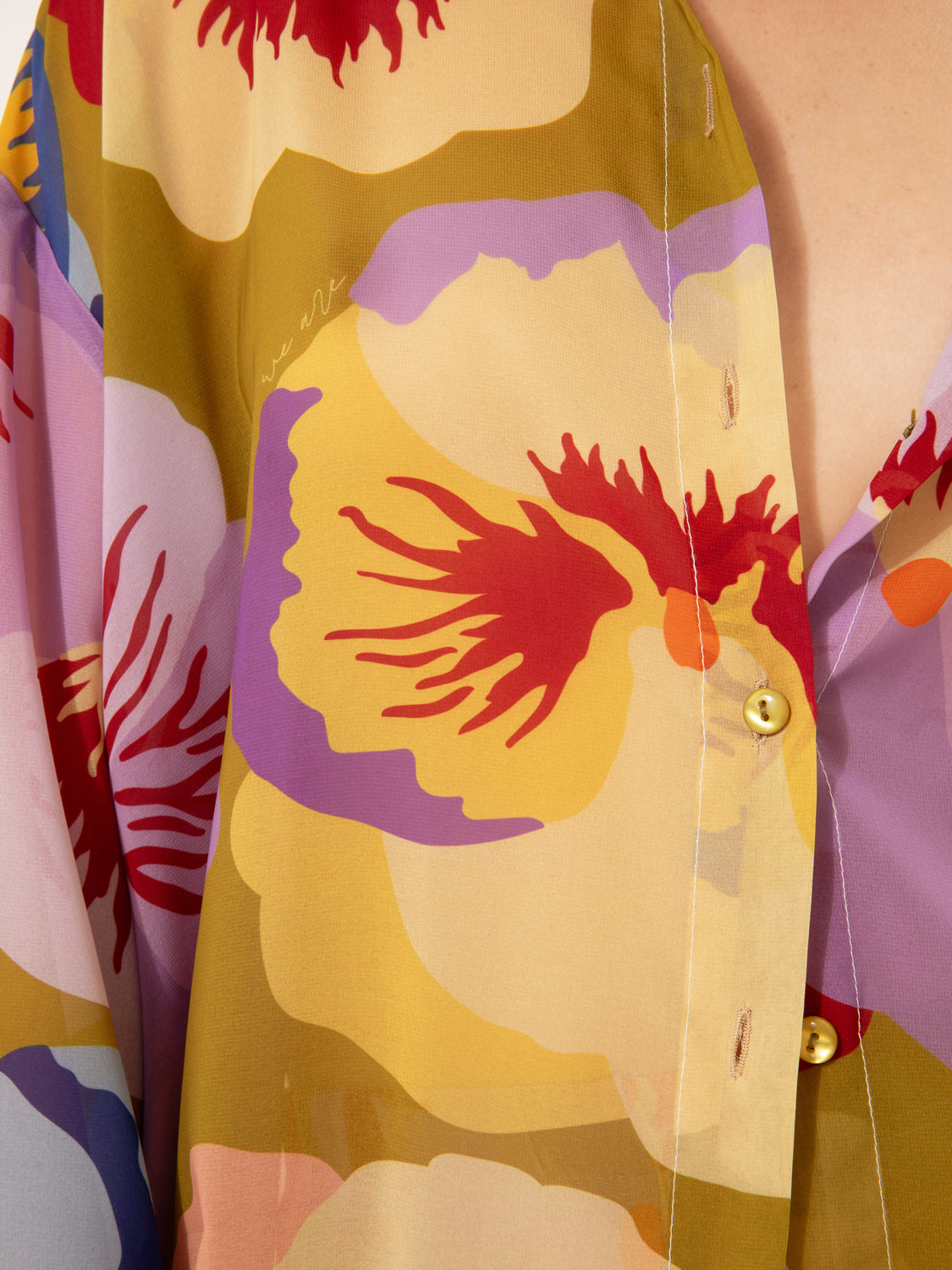 Oversized Shirt Orchids Lime