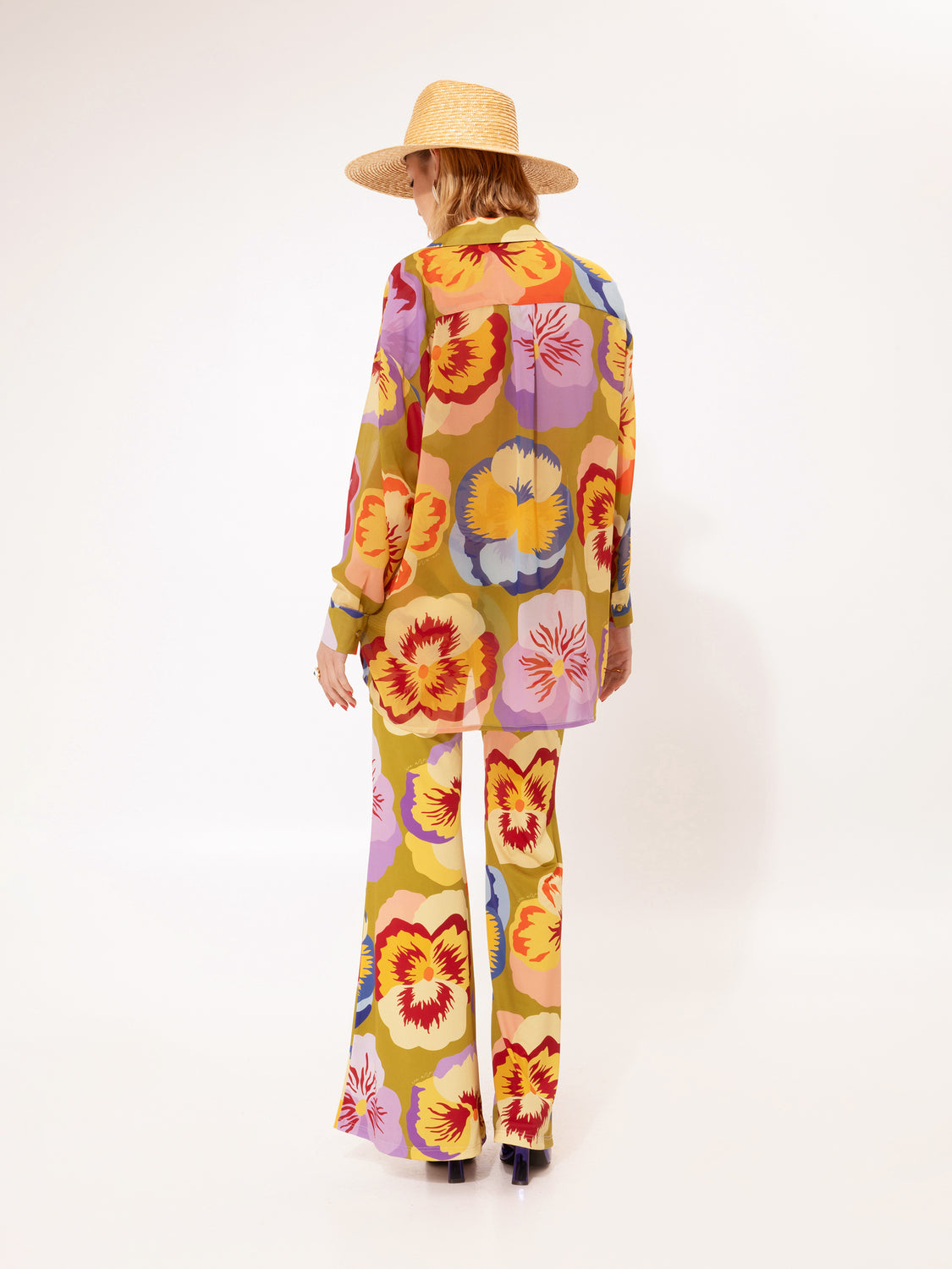 Oversized Shirt Orchids Lime