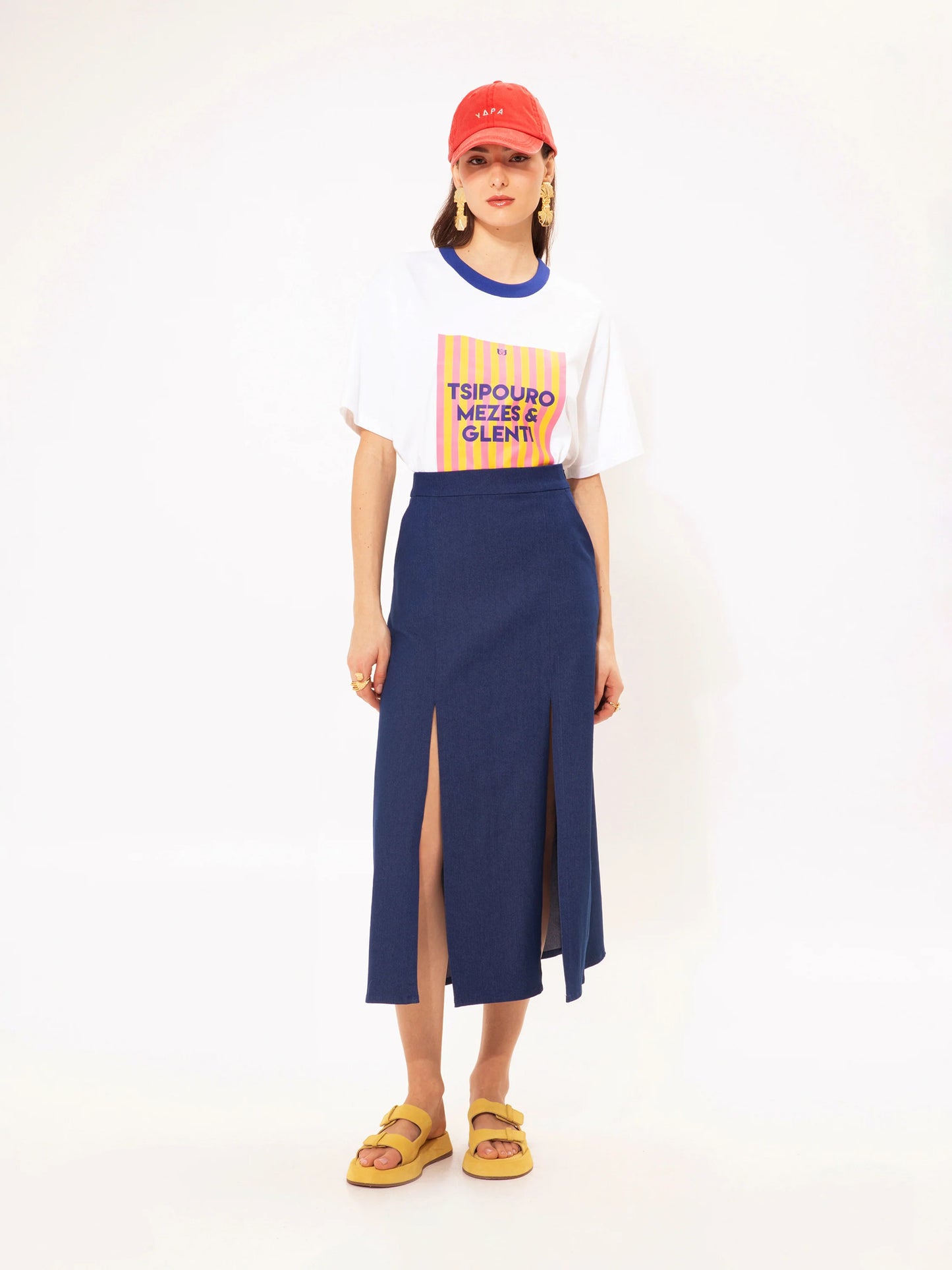 Oversized T-shirt Tsipouro Blue