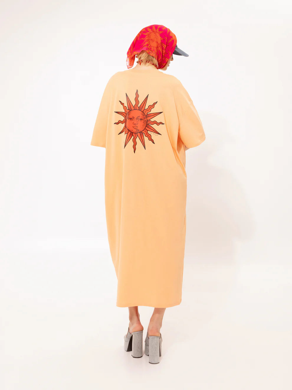 Oversized T-shirt Dress Sun - Peach