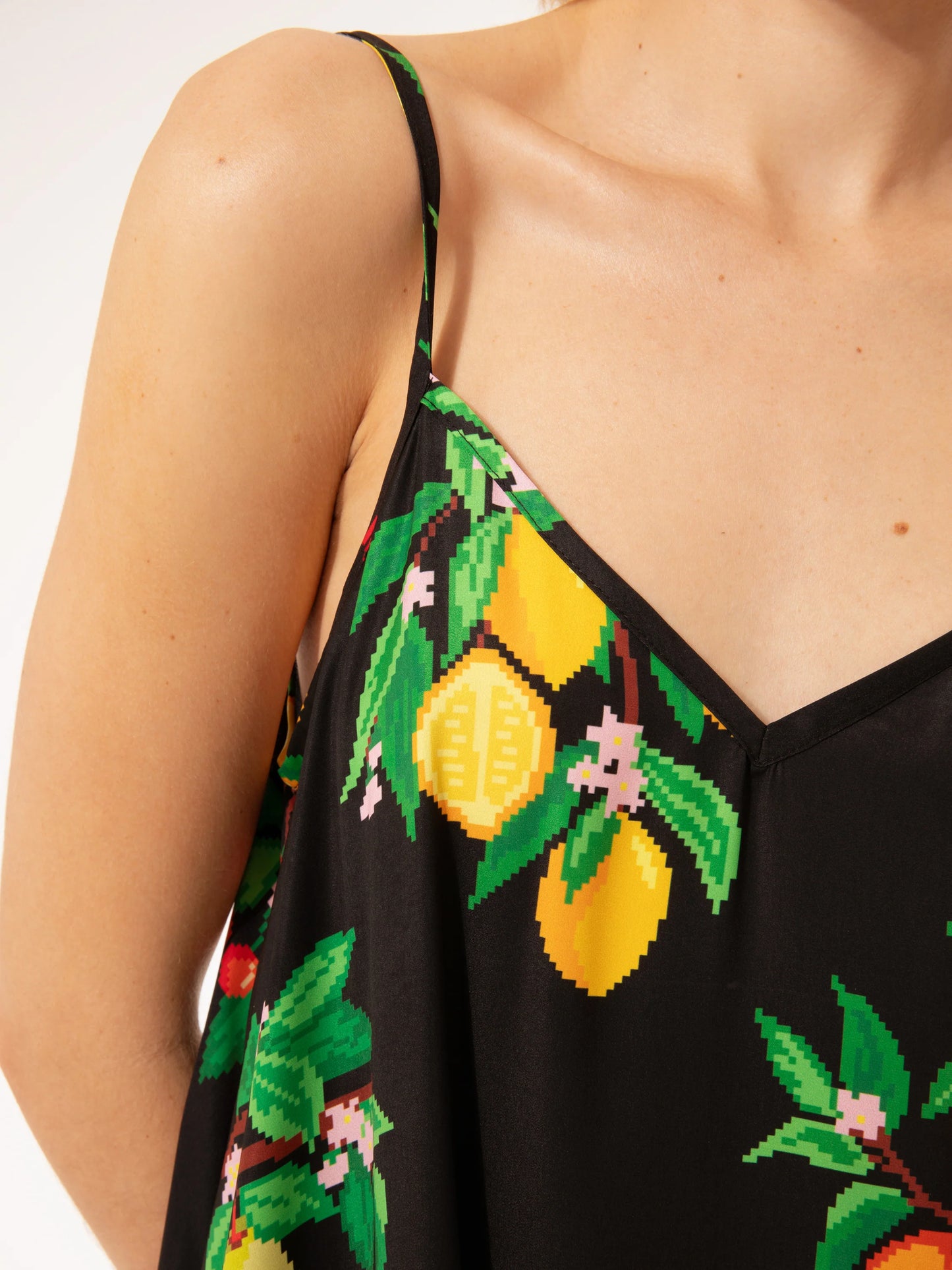 A-line Maxi Dress Fruits