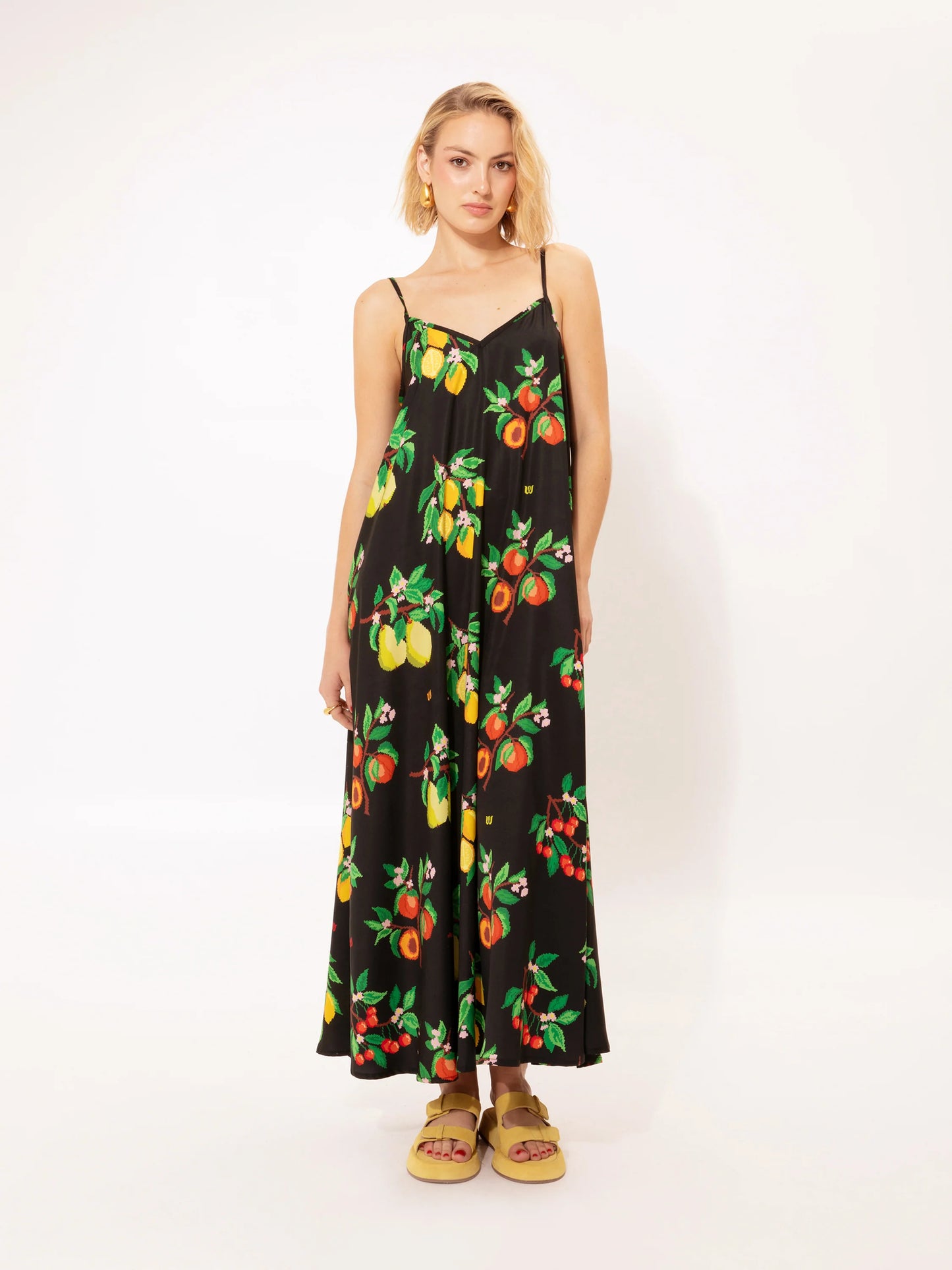 A-line Maxi Dress Fruits