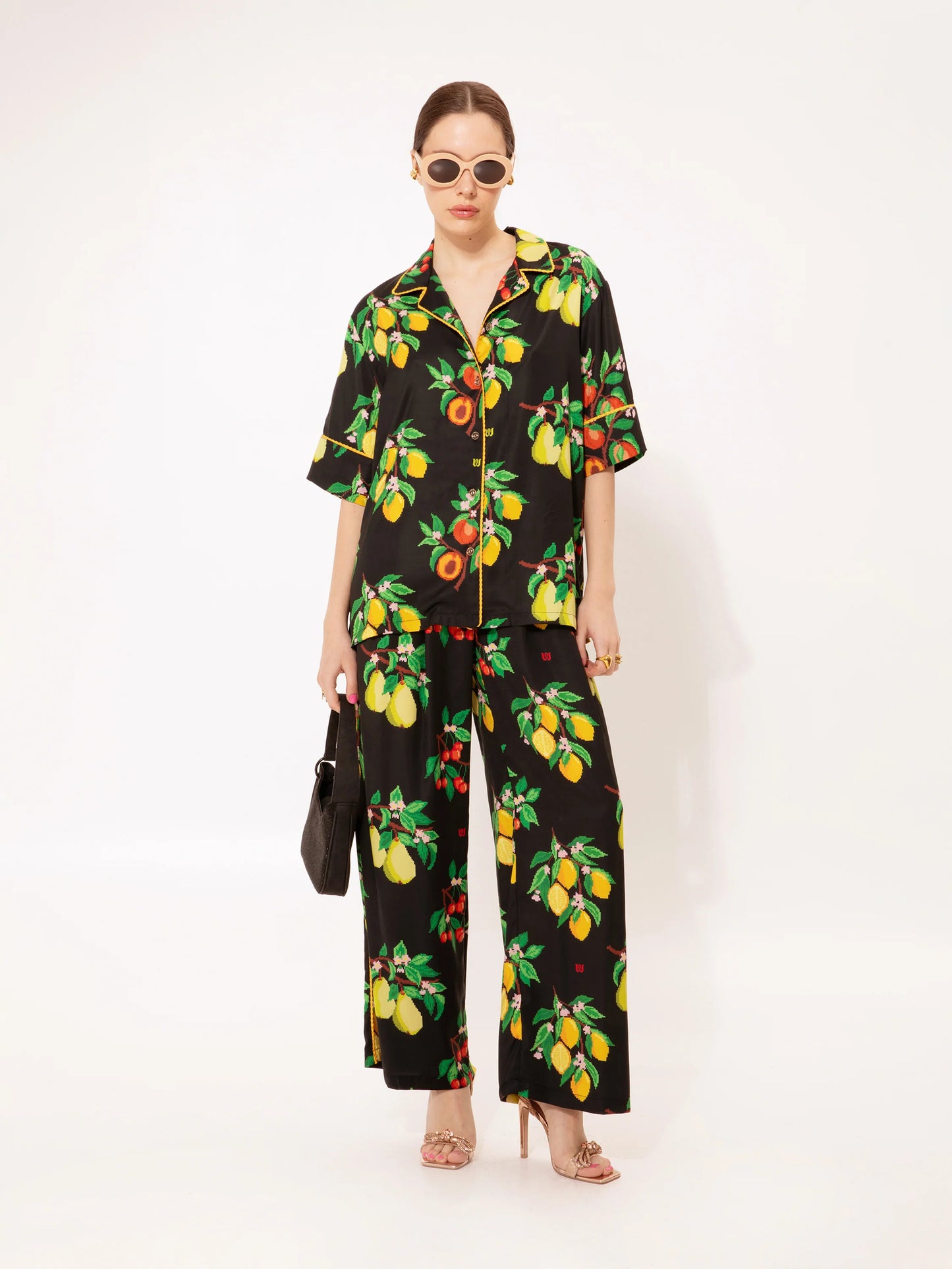 Pajama Satin Pants Fruits