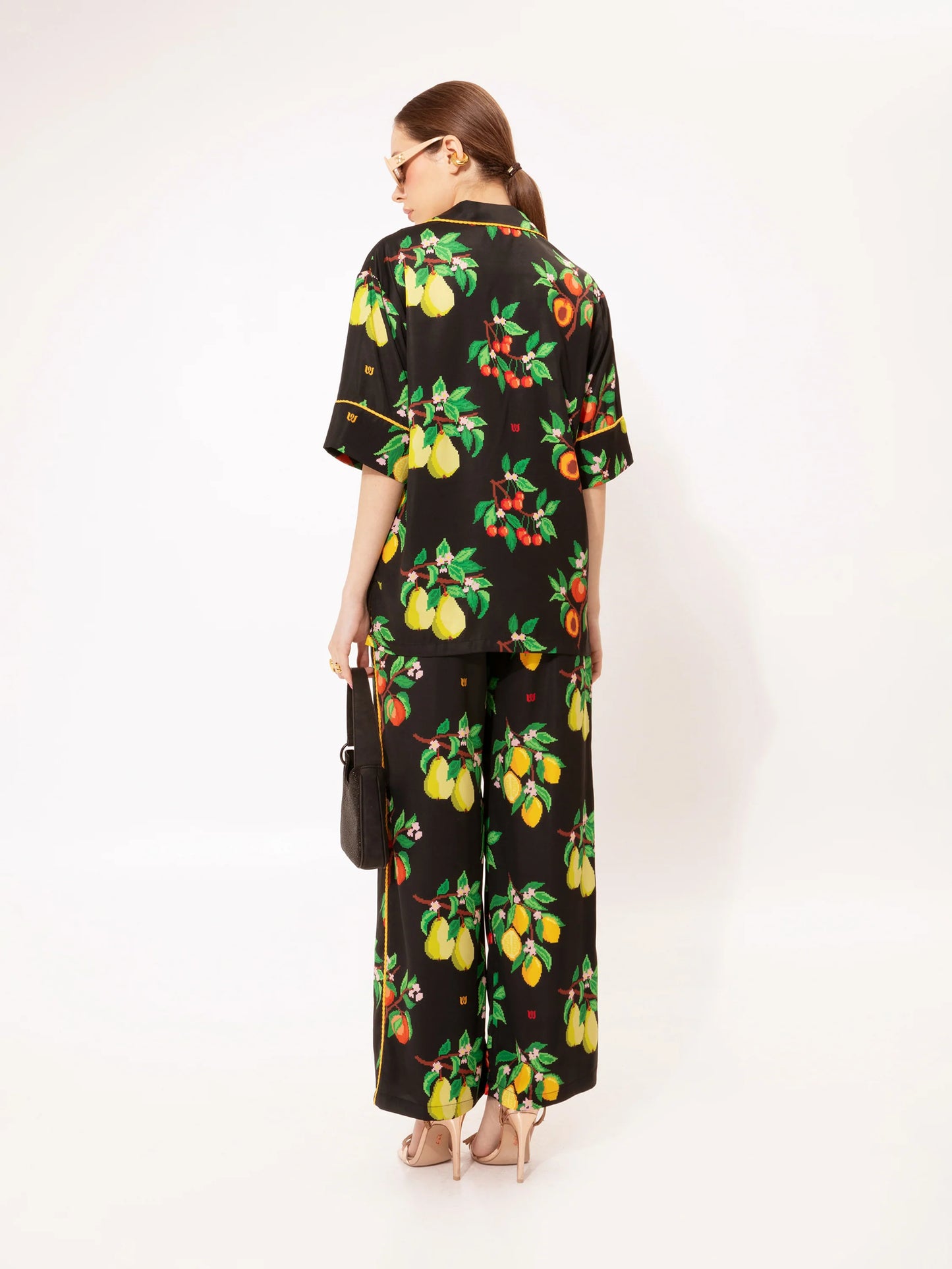 Pajama Satin Pants Fruits