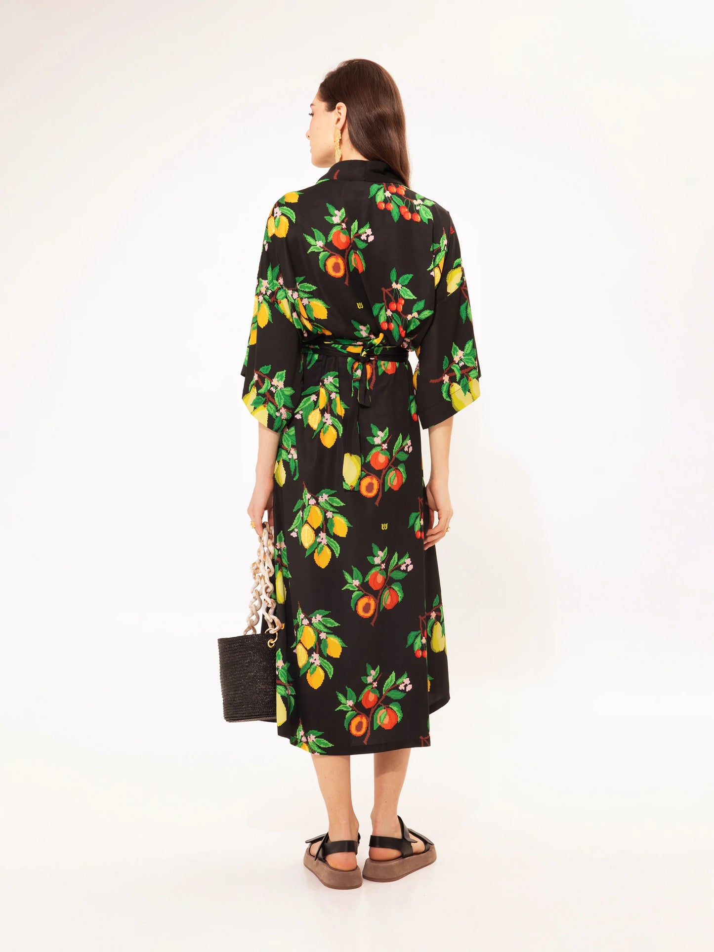 Wrap-Around Kaftan Dress Fruits