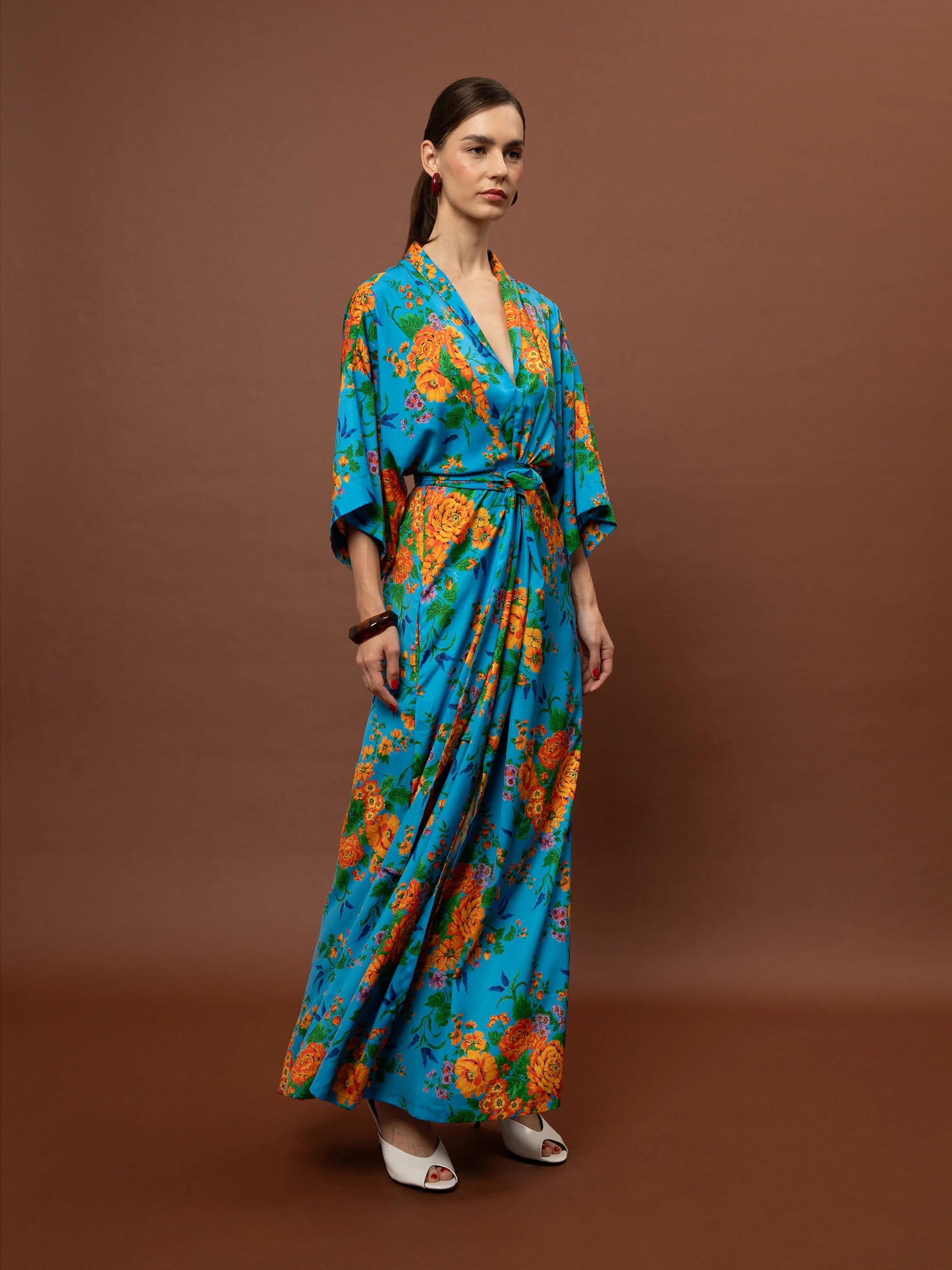 Kaftan Maxi Dress - Tapetsaria Aqua
