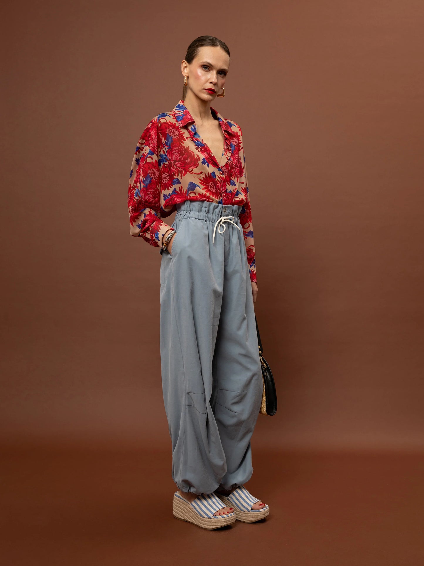 Oversized Chiffon Shirt One Size - Chrysanthema Beige