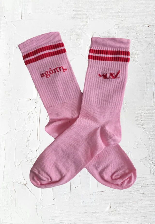 Agaph Unisex Sports Socks- Pink/Red