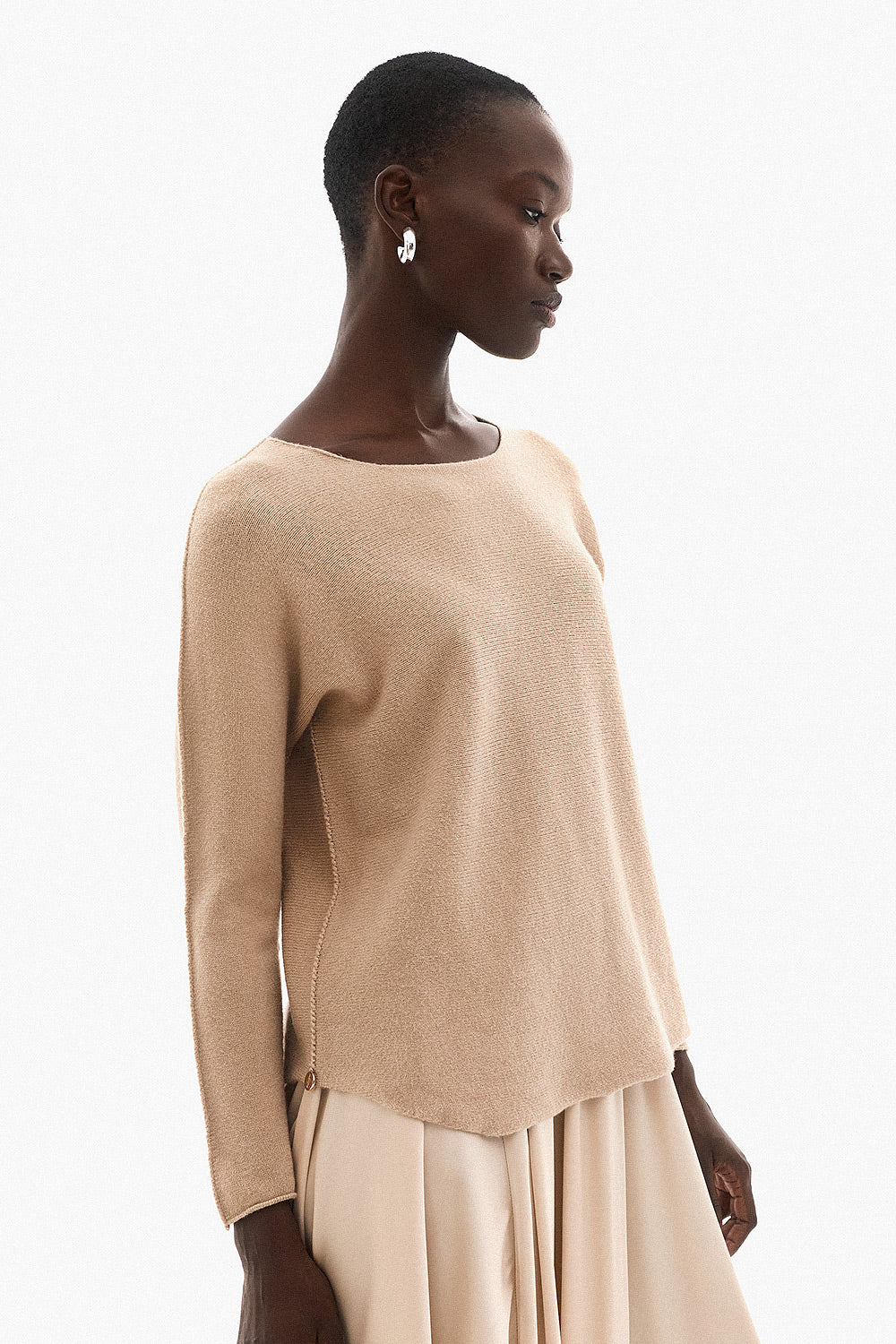 Soft Knitwear Crewneck- Beige