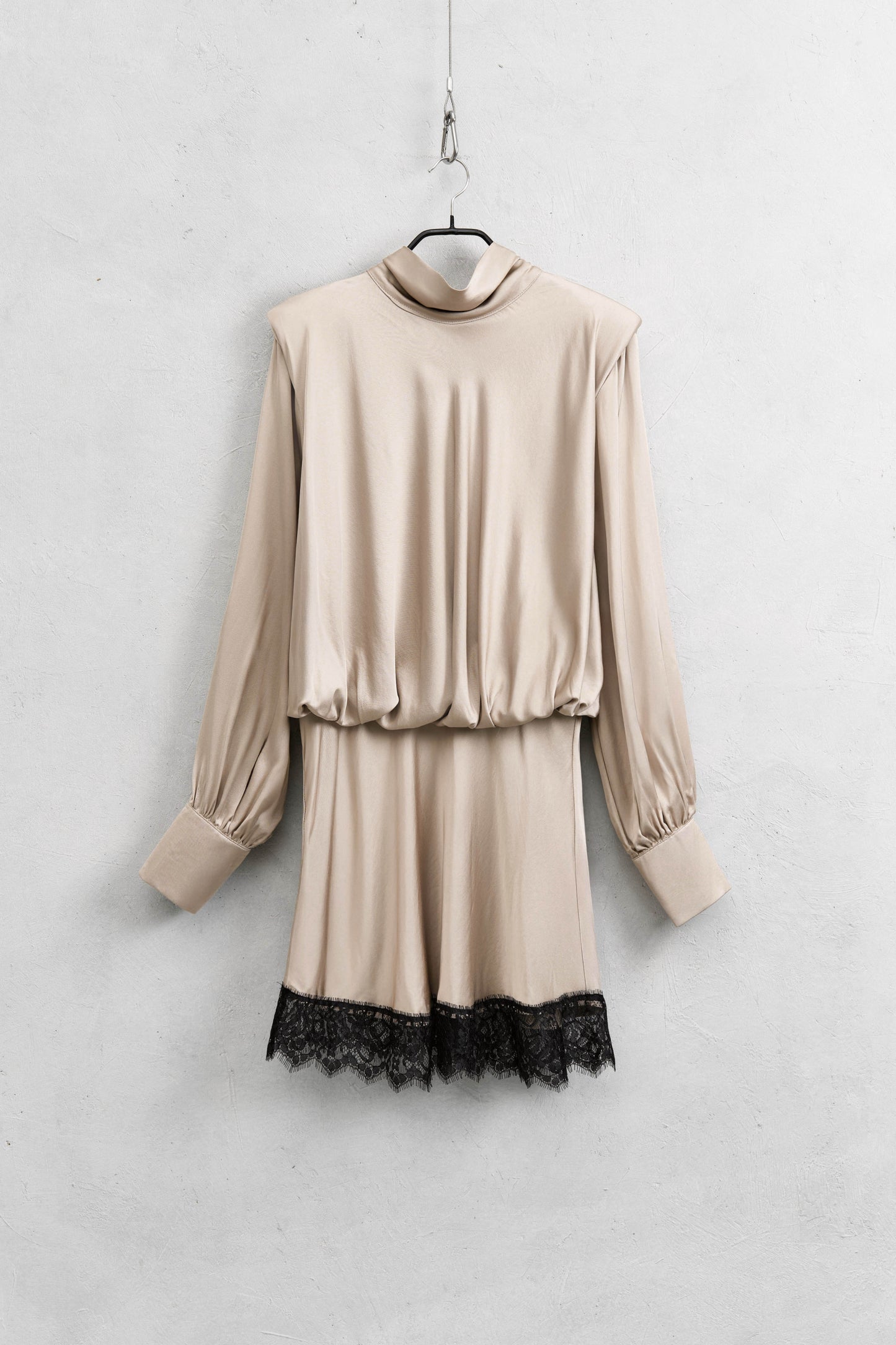 Jose Satin Dress - Ecru