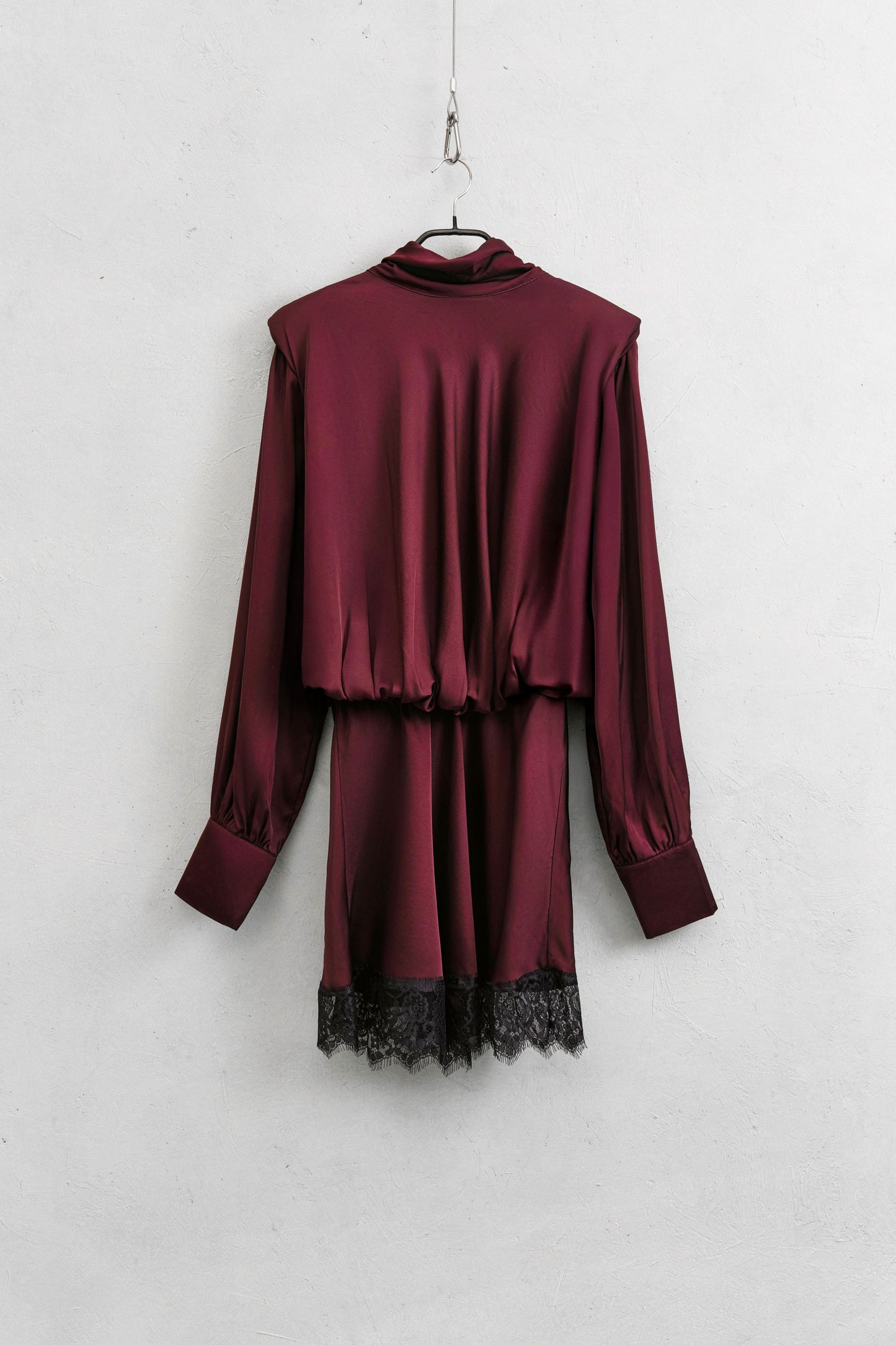 Jose Satin Dress - Bordeaux