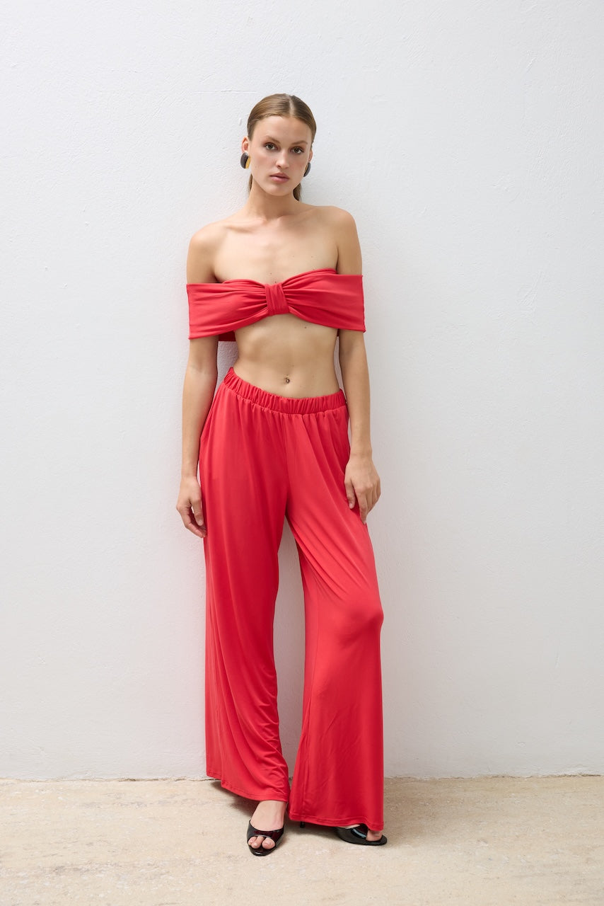 Top Off Shoulder - Red