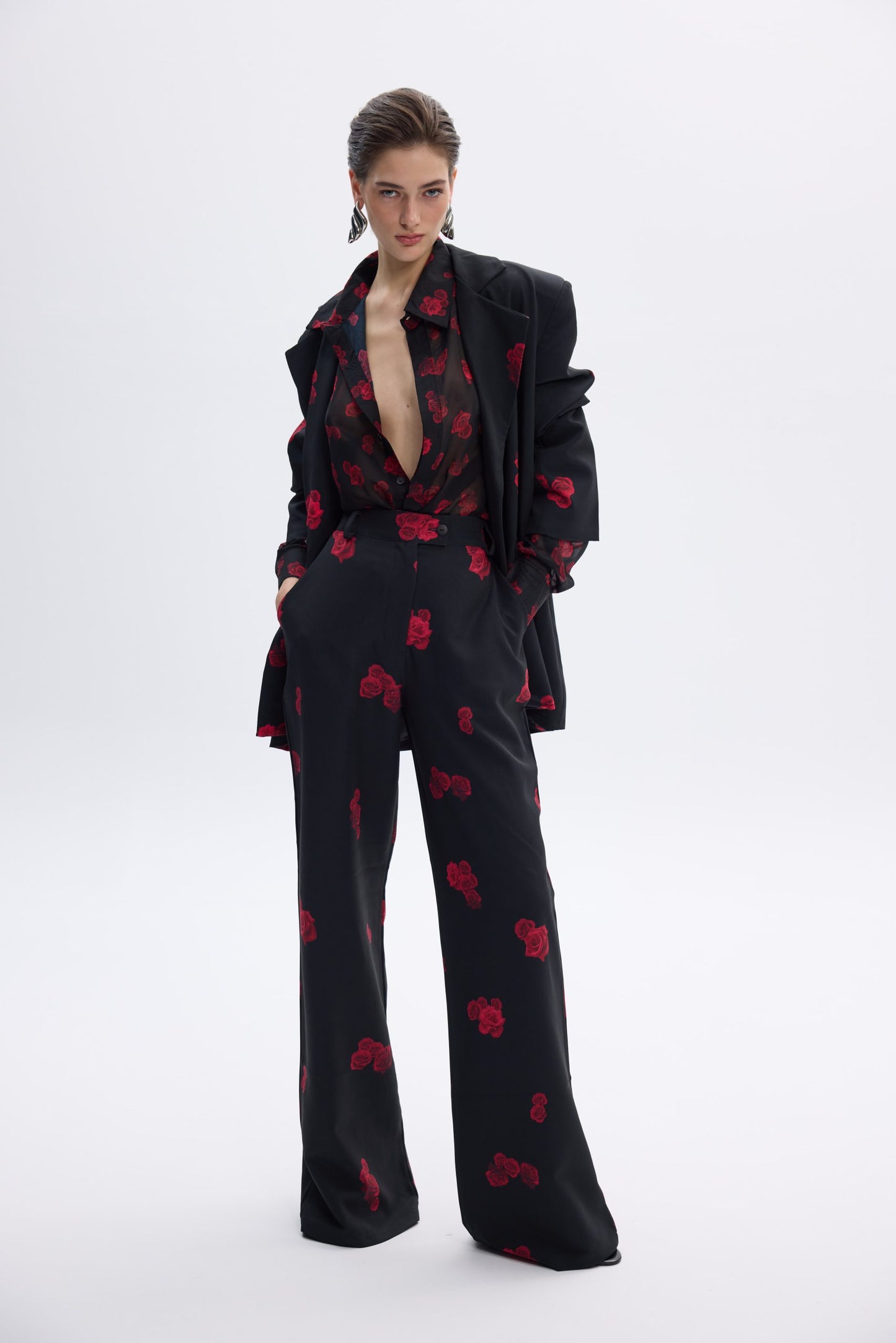 Red Bloom Trouser
