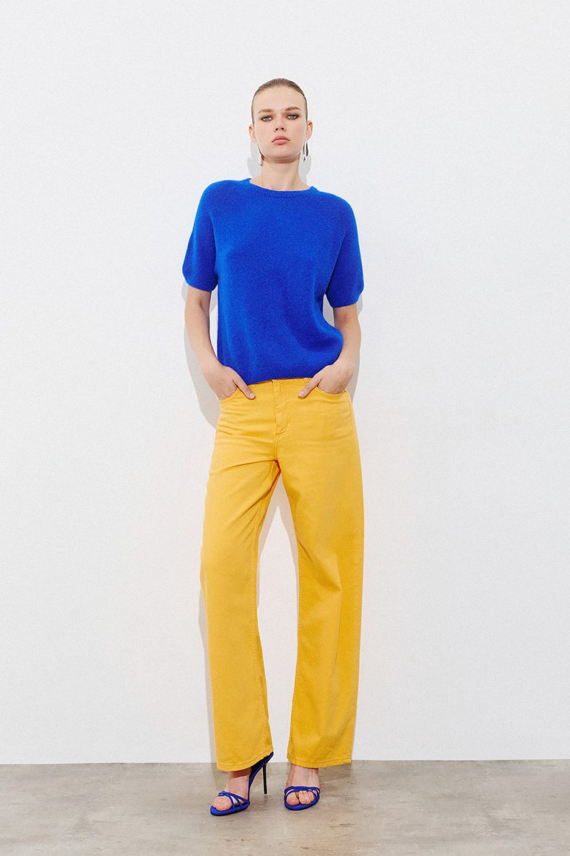 Alpaca Short Sleeve Efimeron - Royal Blue