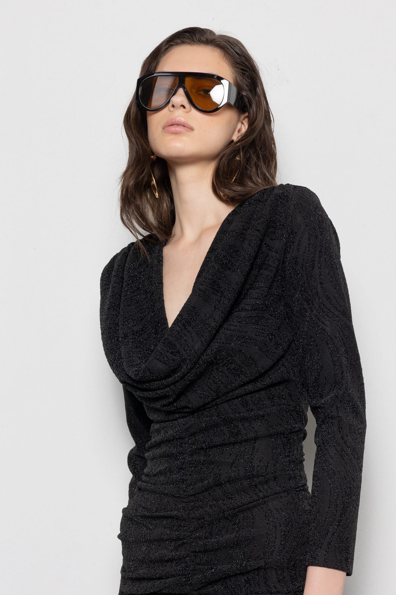 Sage Mini Black Dress