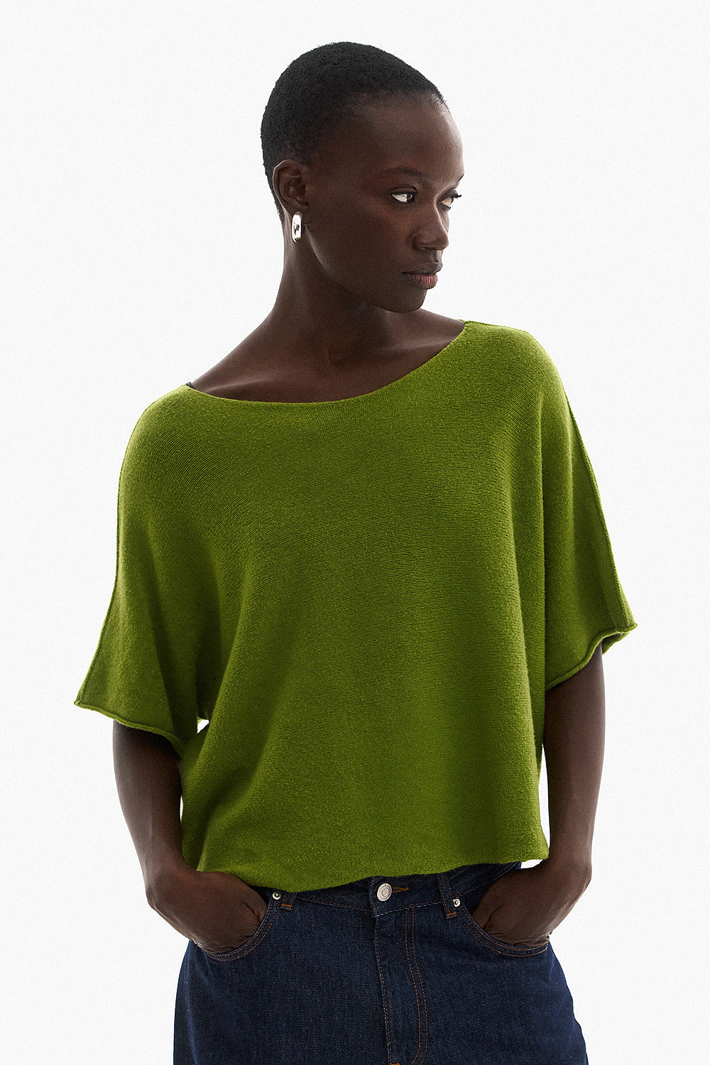 Soft Knitwear 3/4 Sleeve - Olive Green