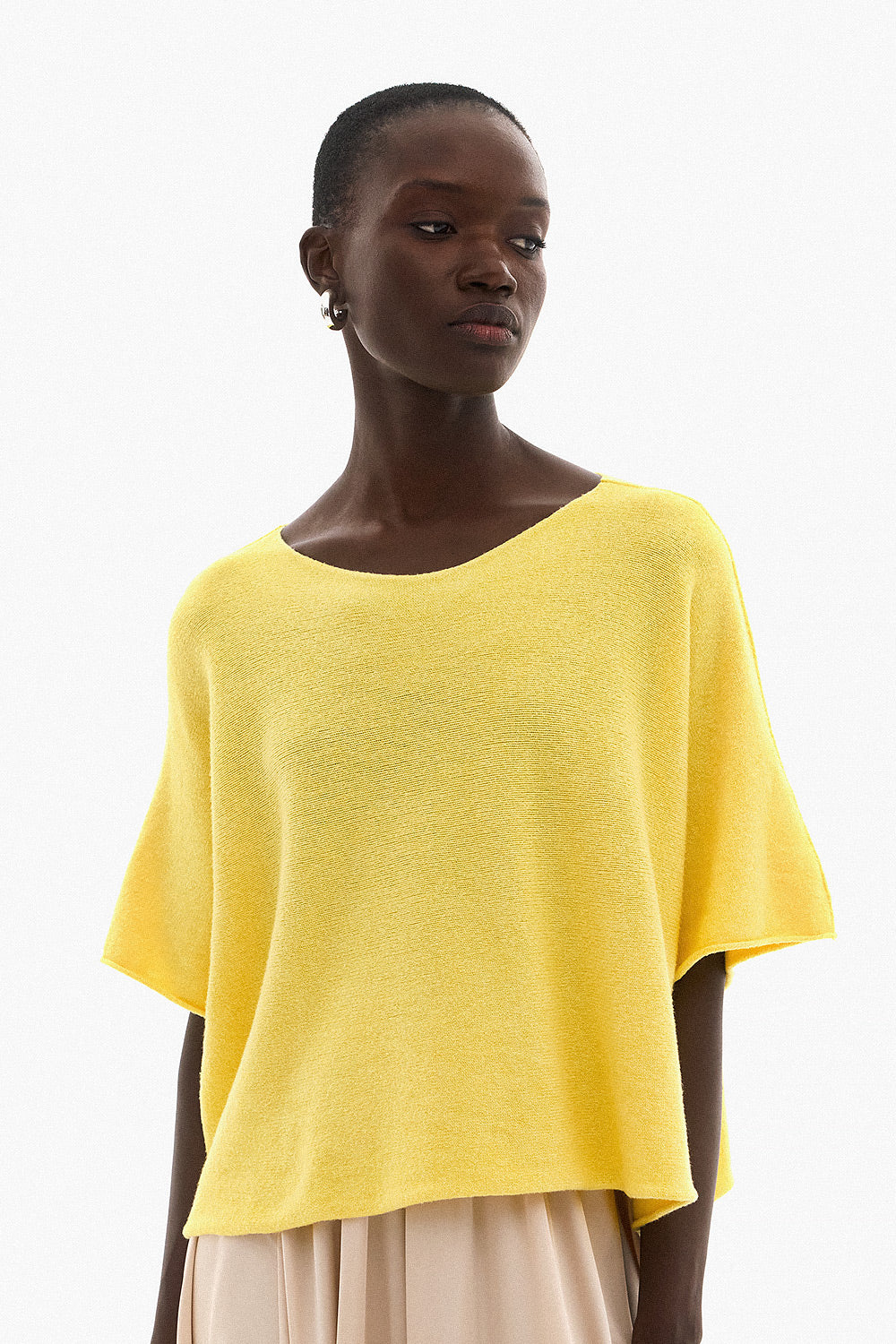 Soft Knitwear 3/4 Sleeve - Yellow