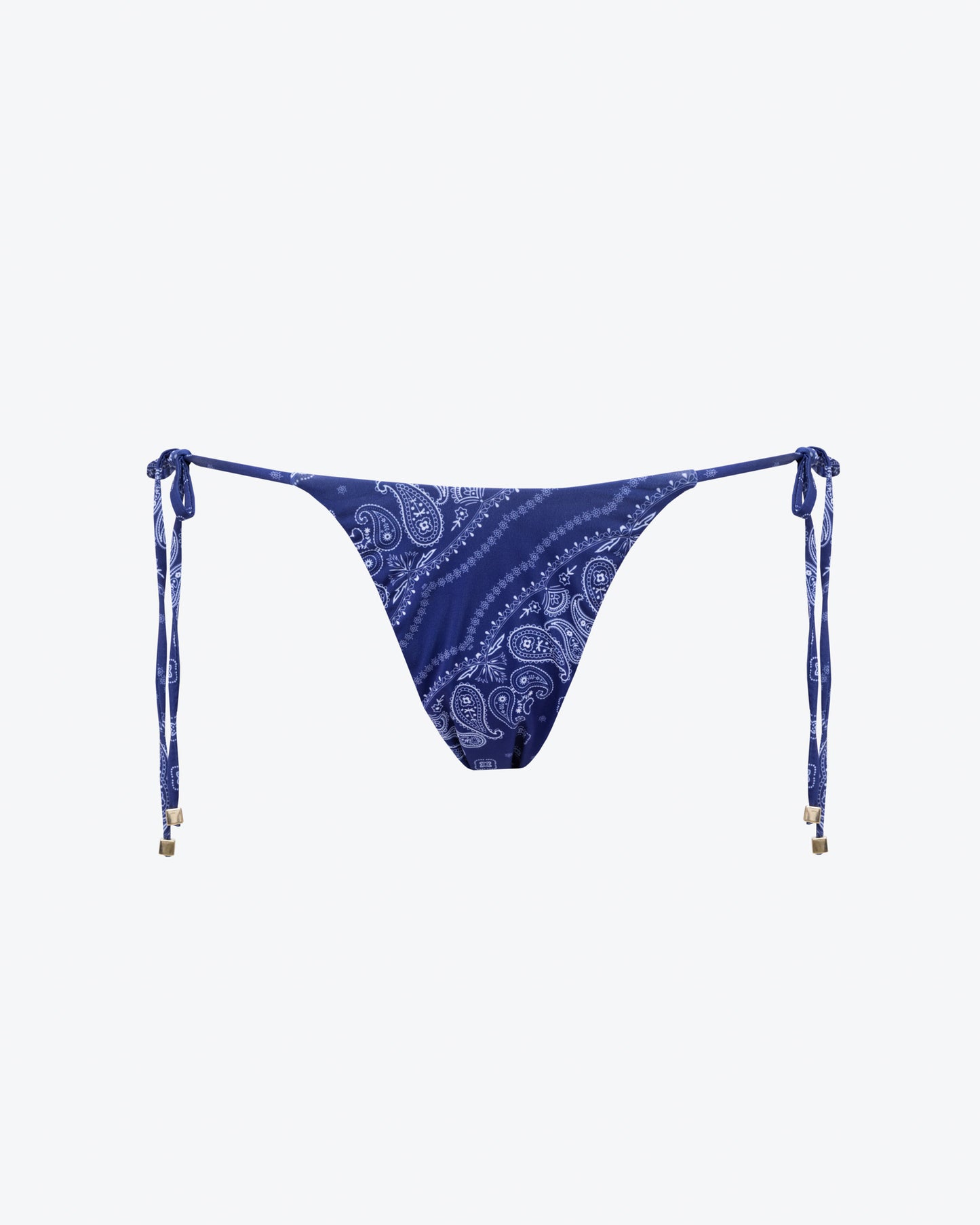 VK Blue Bandana Thin Strap Bikini Bottoms