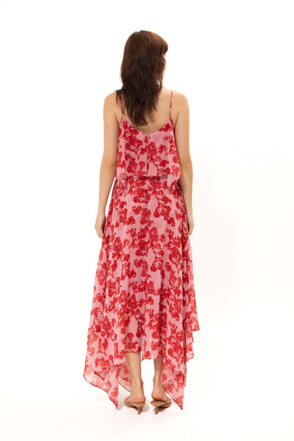 VK Bougainvillea Asymmetrical Dress