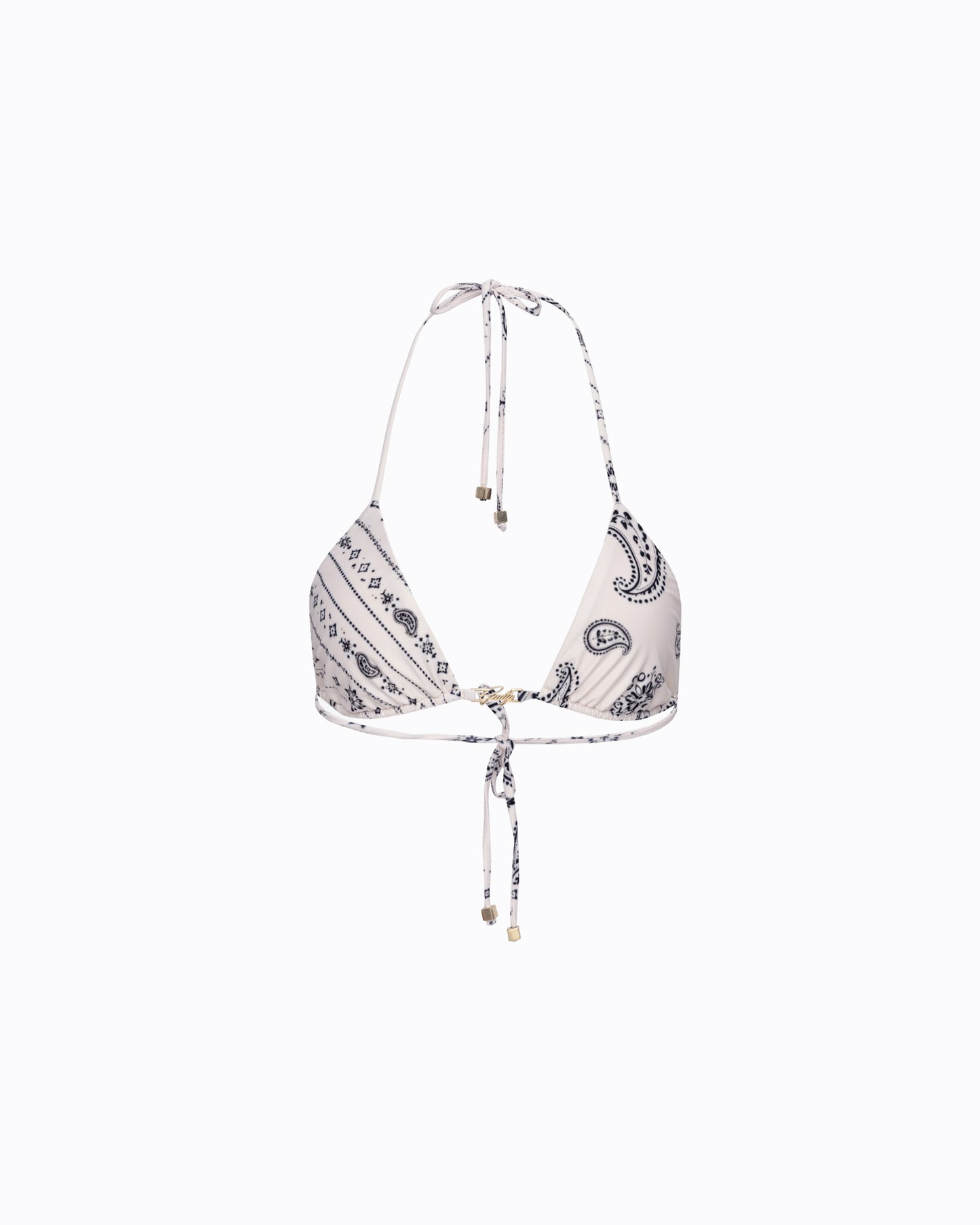 VK Off White Bandana Triangle Bikini Top