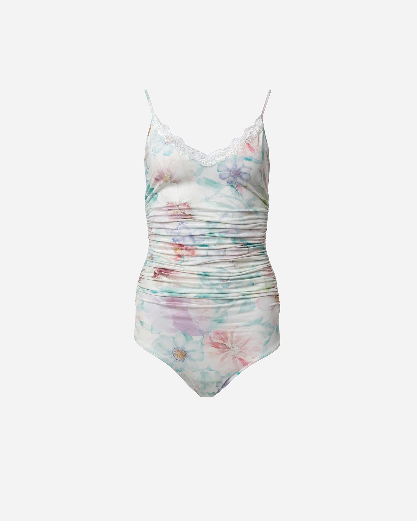 Printed Drapped Bodysuit