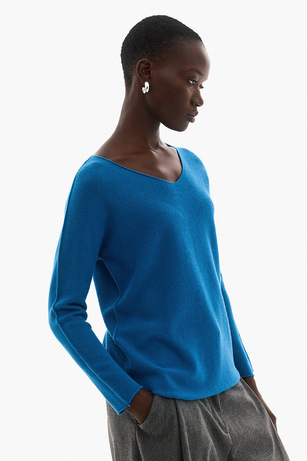 Soft Knitwear V neck - Petrol