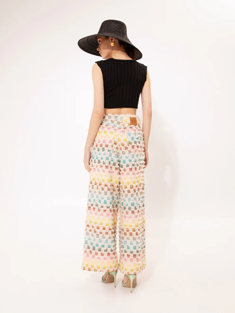 Wide-Leg Pant Patchwork