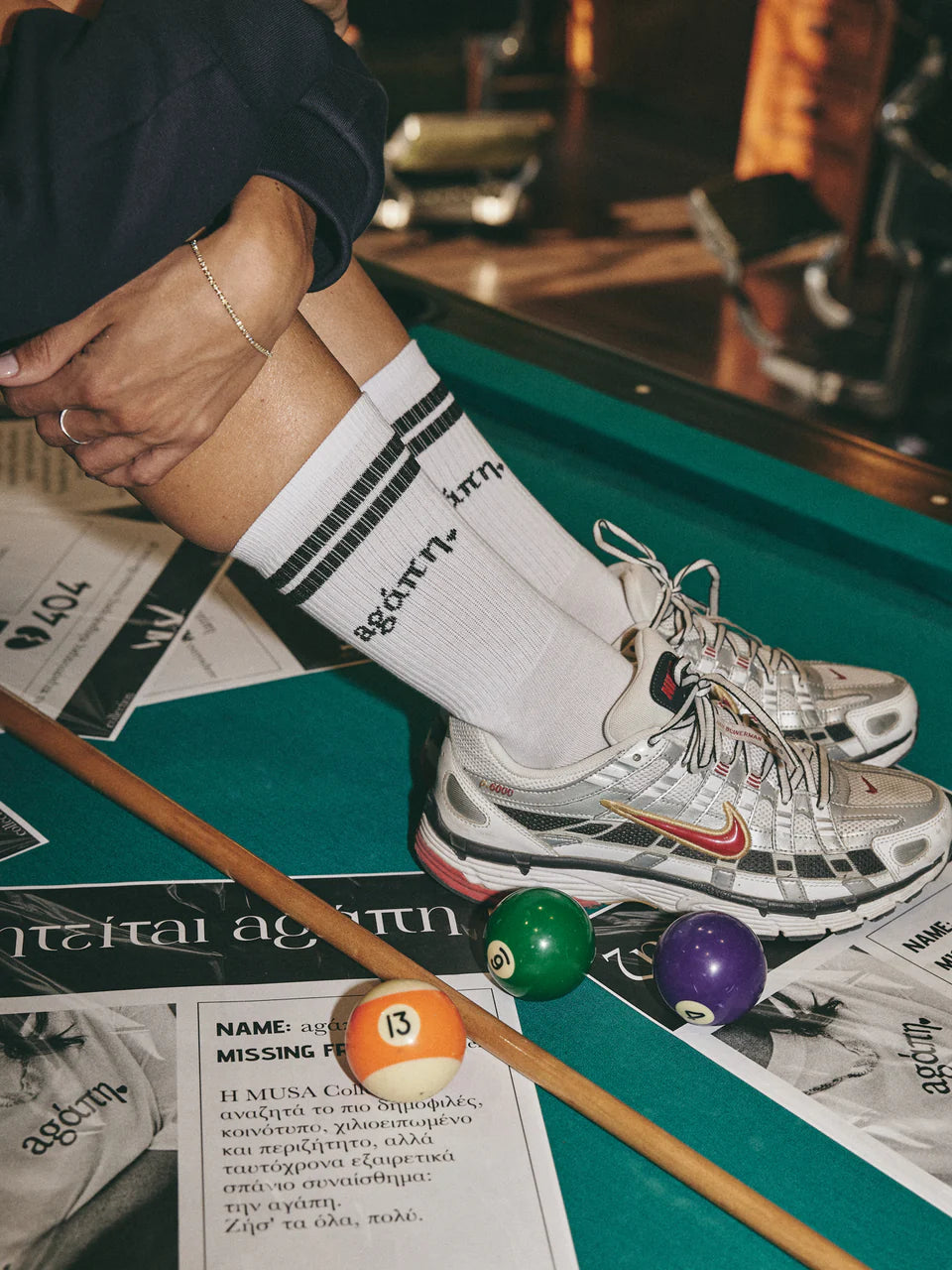 Agaph Unisex Sports Socks- White/Black