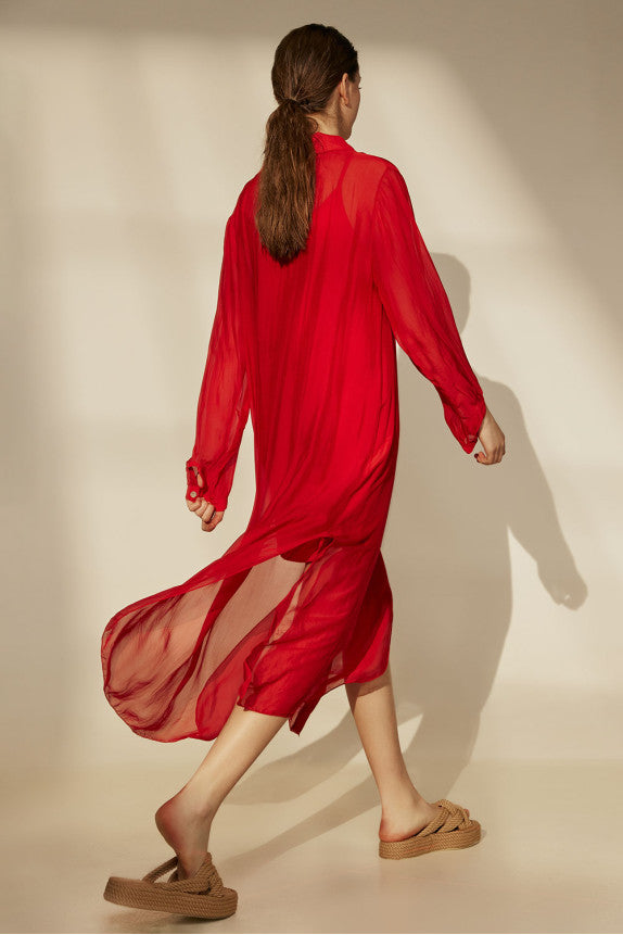 Aphrodite Long Shirt - Red