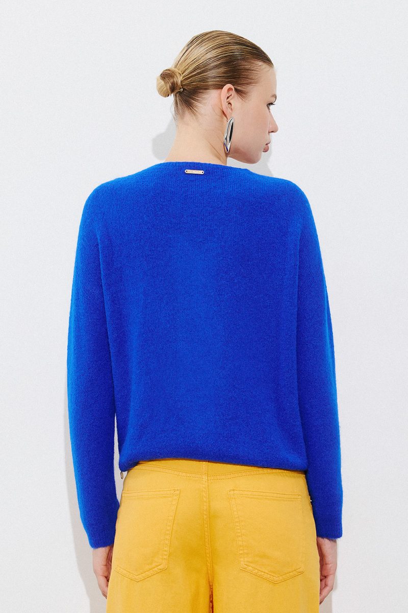Alpaca Cardigan Efimeron - Royal Blue
