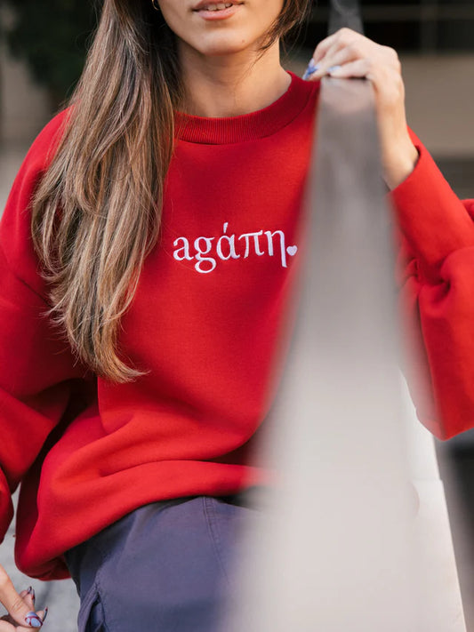 Agaph sweatshirt oversized - Red