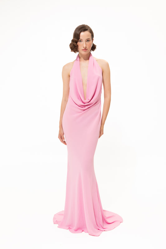 VK Bright Pink Maxi Gown