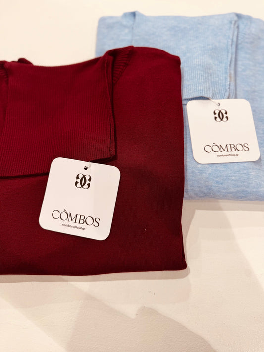 Blouse Turtleneck Basic - Bordeaux