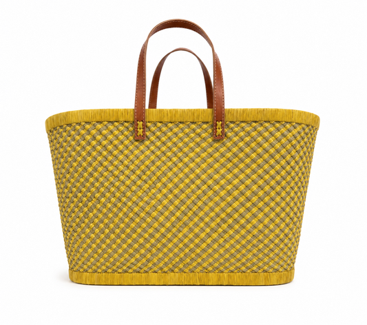 Madagascar Haravola Tote Bag - Lime