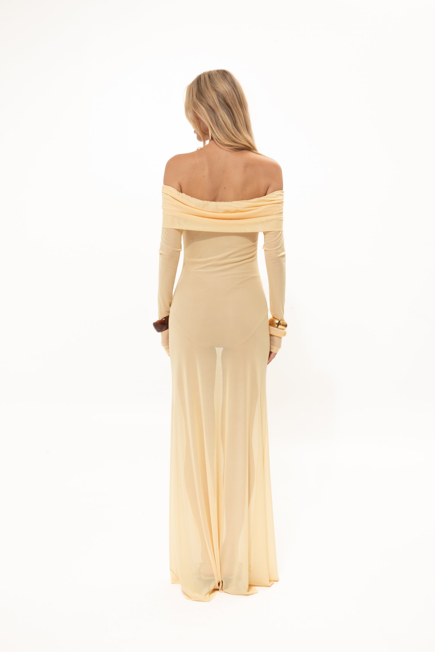 VK Chamomile Yellow Mesh Dress