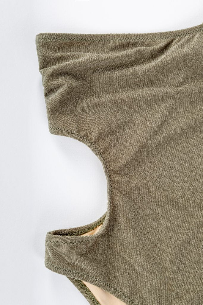 Side Cut One Piece - Chaki