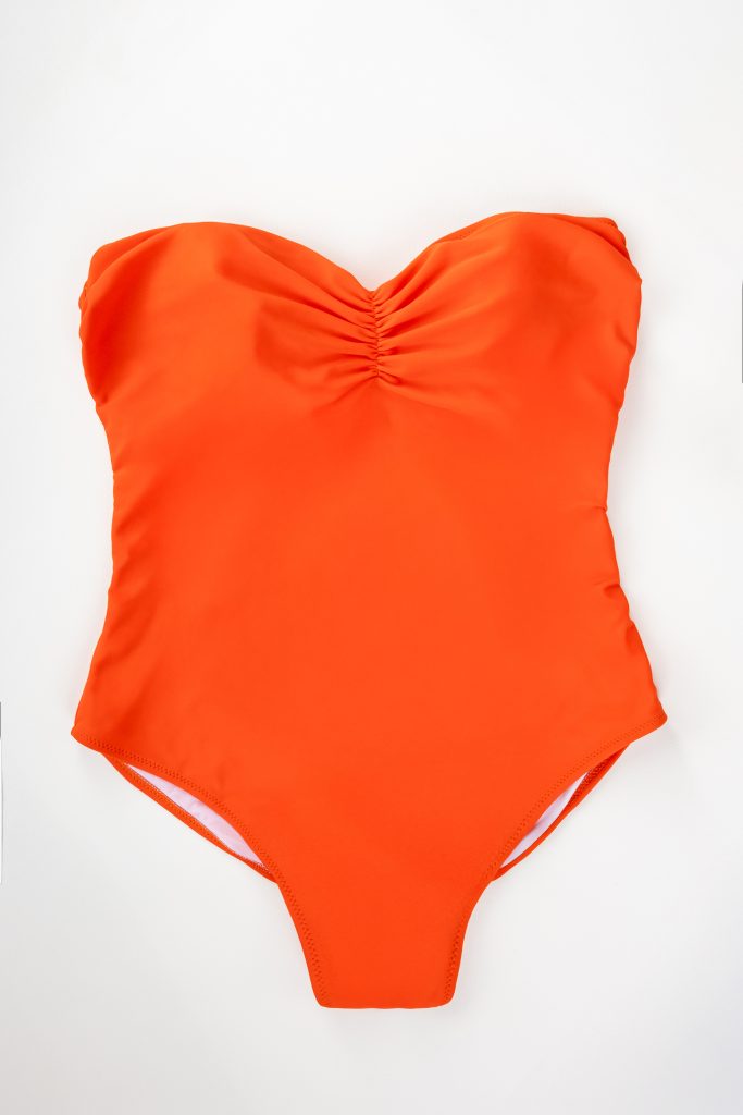 Ruché One Piece Swimwear - Red