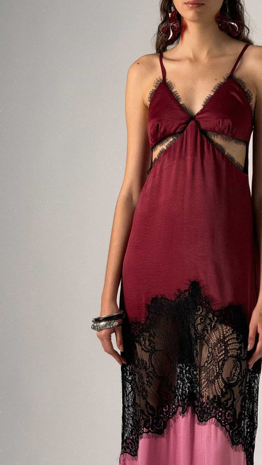 Savai Bordeaux Dress (Pre Order)